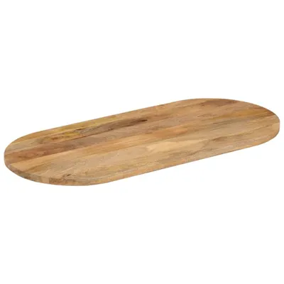 Immagine prodotto di Piano Tavolo 80x40x2,5 cm Ovale in Legno Massello di Mango