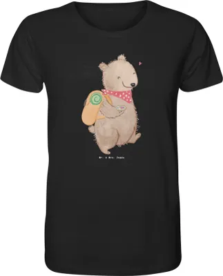 Produktbild von Mr. & Mrs. Panda Tshirt Bär Wandern Größe S - Schwarz - Geschenk, Outdoor Sport, Bergsteigen, Tee Shirt, Freizeitsport, Natur Entdecken, Spazieren, T-Shirt Herren