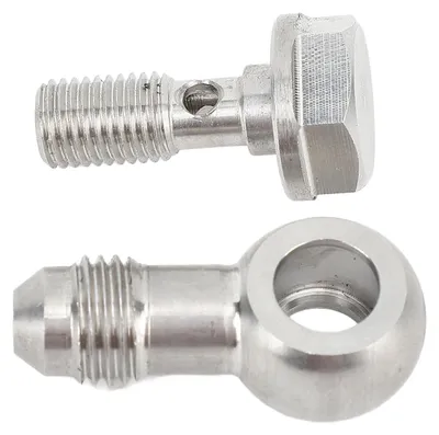 Image de Boulon de type M8x1.0 à raccord banane AN4, avec rondelles, en acier inoxydable, pour une capacité de charge élevée, adapté à divers systèmes de plomberie