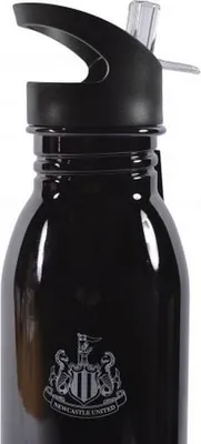 Produktbild von Newcastle United FC - Wasserflasche, Edelstahl, Mit UV-Schutz, 700ml BS6430 (Einheitsgröße) (Schwarz)