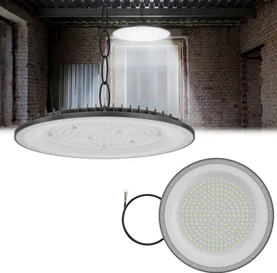 Produktbild von UISEBRT 300W LED Hallenbeleuchtung High Bay - Industrielampe Fluter, IP65 Deckenleuchte für Werkstatt, Lager, Industriebeleuchtung, Gewerbebeleuchtung