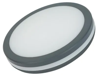 Productafbeelding van Alcapower LED-plafondlamp, rond, 24W, IP54, IK08, CCT 3000K-4000K-6500K, 2400lm, grijs, zeer efficiënte plafondlamp