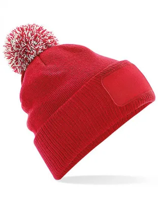 Immagine prodotto di Beechfield B443 | Berretto Snowstar® Patch da donna - Colore: Classic Red/Off White - Taglia: Unica