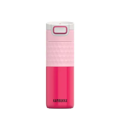 A pink Kambukka thermoflask is shown against a white background.