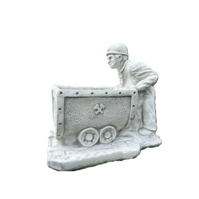 Produktbild von Schöner Bergarbeiter aus Steinguss Neu Frostfest Witterungsbeständig PO-2405