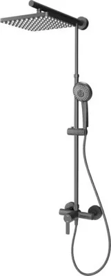Produktbild von Duschsäule inkl. Einhebelmischer SCHULTE Duschmaster Rain schwarz matt D9621 68