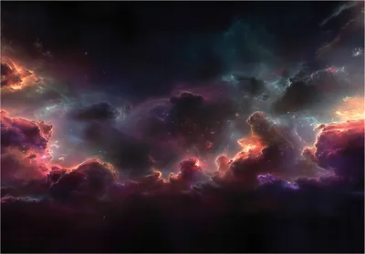 Produktbild von Fototapete Wolken Kosmos Jungen - 400x280 cm - Vliestapete Kinderzimmer - Vlies Fototapete Schwarz - 15949VX8