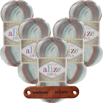 Produktbild von 5 x ALIZE Diva Batik 5550 mit Label