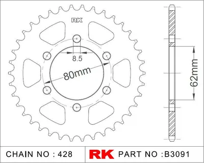 Image de Koło łańcuchowe RK "3091"