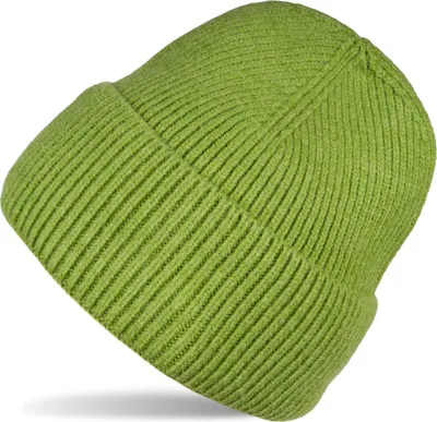 Produktbild von styleBREAKER Uni Strickmütze mit Rippenmuster und breiter Krempe | Doppelt gestrickte Beanie Wintermütze | Warme Feinstrick Haube für Damen und Herren in vielen Farben