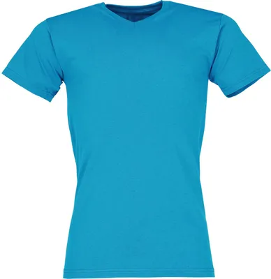 Produktbild von Fruit of the Loom Valueweight V-Neck T Farbe: azurblau Größe: 3XL