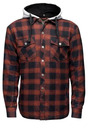 Immagine prodotto di West Coast Choppers, camicia a maniche lunghe, modello Austin, colore rosso e nero, taglia S