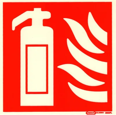 Image de tableau - Symbole de l'extincteur, autocollant