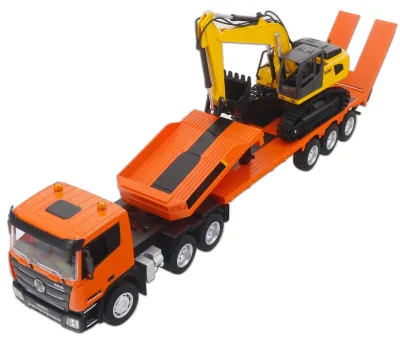 Produktbild von 2,4-GHz-RC-Baufahrzeug mit Bagger-Set, ferngesteuertes Baufahrzeug-Modellbausatz im Maßstab 1:24 mit Sound und Licht