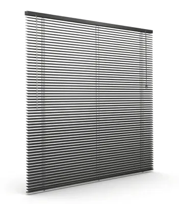 Produktbild von Aluminium Jalousie, 150 x 175 cm, schwarz matt Sichtschutz & Sonnenschutz, robust, feuchtigkeitsbeständig, einfache Montage Victoria M.