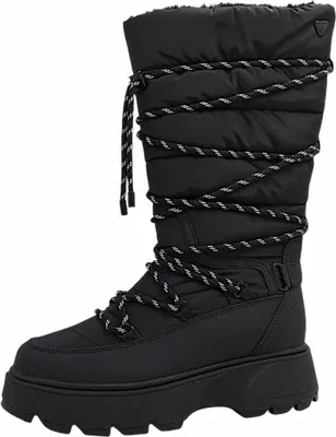 Image de Tamaris - Bottes d'hiver doublées, noires, pour femmes, style décontracté