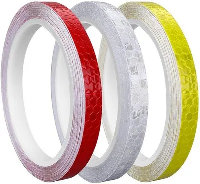 Produktbild von Famanu Reflectierende Tape 3 Rollen 10 mm x 8 m – Wasserfest – Reflektoren für Fahrrad und Helm