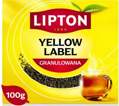 Productafbeelding van LIPTON YELLOW LABEL, zwarte kruidenthee, gemalen, 100 gram