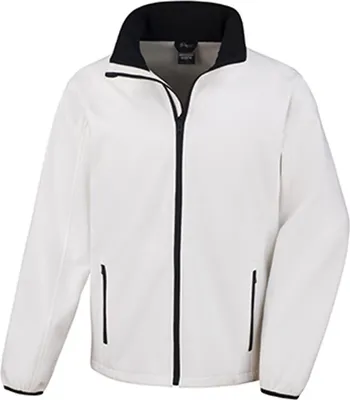 Produktbild von Result Core R231M | Herren Printable Soft Shell Jacket - Farbe: White/Black - Größe: L
