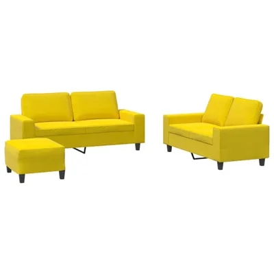 Produktbild von 3-tlg. Sofagarnitur Hellgelb Stoff