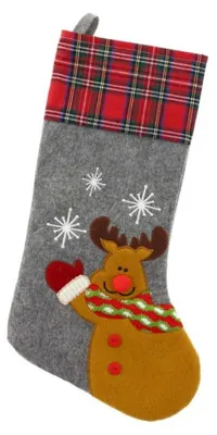 Productafbeelding van Kerstsok voor cadeaus, met een rendierprint (Kerstaanbieding - Kerst)