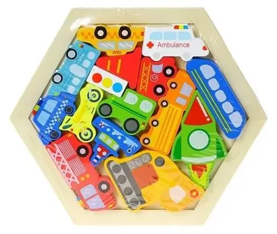 Immagine prodotto di Puzzle in legno con veicoli - ADAR