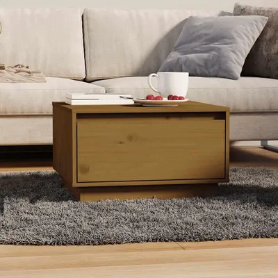 Immagine prodotto di Tavolino marrone miele 55x56x32 cm in legno di pino massiccio