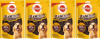 Produktbild von PEDIGREE® RANCHOS™ Originals Portionsbeutel mit Huhn 4 x 70g