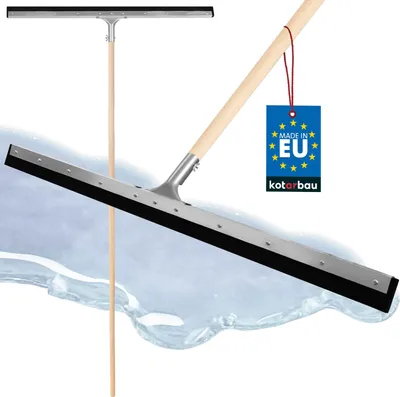 Produktbild von KOTARBAU® Gummiabzieher Wasserschieber 90 cm Bodenabzieher Schaumstoff-Wasserabzieher für Innen und Außenbereiche Garage Dusche Bad Holzstiel 150 cm