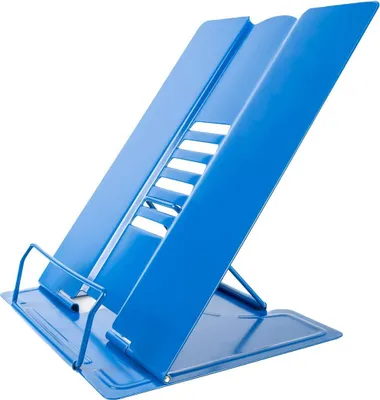 Immagine prodotto di Leggio Intirilife in metallo blu - 21 x 16,5 x 20,3 cm - Leggio regolabile in altezza per la scrivania di scuola e ufficio, ausilio alla lettura