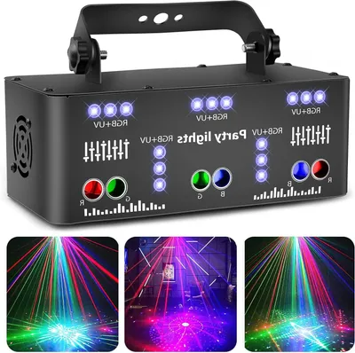 Immagine prodotto di Discolamp - Discolight - Luci per feste - Luci per DJ - Luci LED RGB - Effetti DMX - Controllabili tramite musica