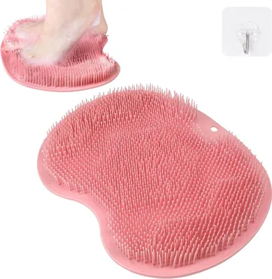 Image de ACWOO Brosse à pieds Grand paillasson Masseur de pieds à ventouses Détente Rose