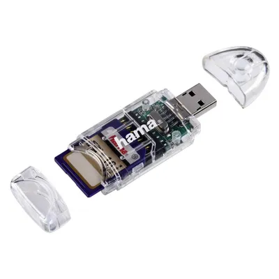 Produktbild von hama 8in1 Multi-Kartenleser transparent