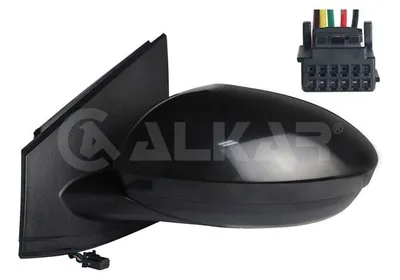 Produktbild von ALKAR 6143207 Außenspiegel Seitenspiegel Links für DACIA Sandero III (BJI) Beheizt Konvex Grundiert Elektrisch