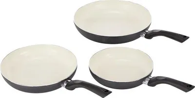 Immagine prodotto di Set di padelle in alluminio con rivestimento antiaderente - 20, 24 e 28 cm
