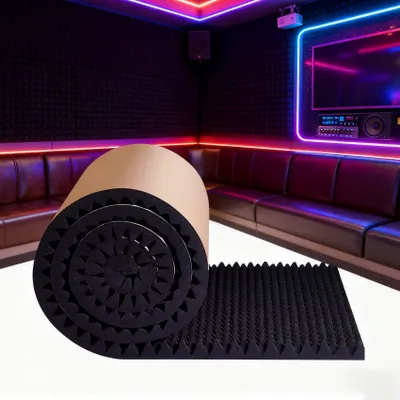 Immagine prodotto di Isolamento acustico in schiuma - Schiuma fonoassorbente - Pannelli fonoassorbenti - Materiali fonoassorbenti - Schiuma per riduzione del rumore