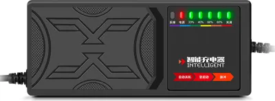 Immagine prodotto di Caricabatteria per biciclette elettriche 48V20AH Adattatore batteria con display a 7 luci