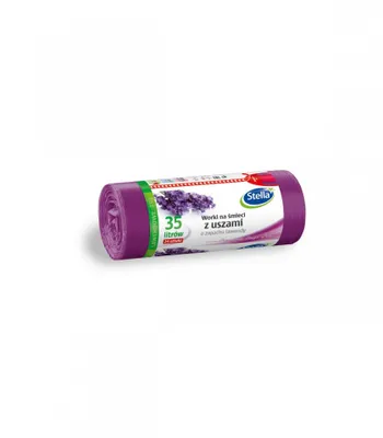 Image de Lavande 35L Ldpe Ldpe Sacs Ménagers Lavande Doublés, Stella, 24 Pcs/Rouleau