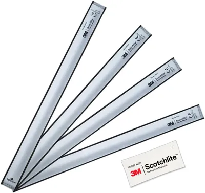 Productafbeelding van Reflecterende klaparmbanden textiel - Set van 4 - 3 x 38 cm