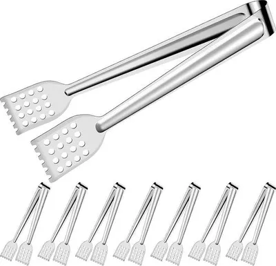 Produktbild von Famanu Küchentangenset 8-teilig - 7 Zoll Edelstahl Serviertangen