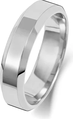 Produktbild von Platin 950 5mm Abgeschrägten Rand Herren/Damen - Trauring/Ehering/Hochzeitsring, 64 (20.4); TRS18916PT950RSV