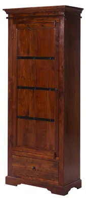 Produktbild von MASSIVMOEBEL24.DE Schrank Akazie 80x40x193 nougat lackiert OXFORD #900