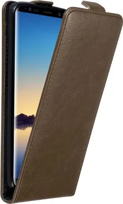 Produktbild von Cadorabo Hülle für Samsung Galaxy NOTE 8 Schutz Hülle in Braun Flip Etui Handyhülle Case Cover