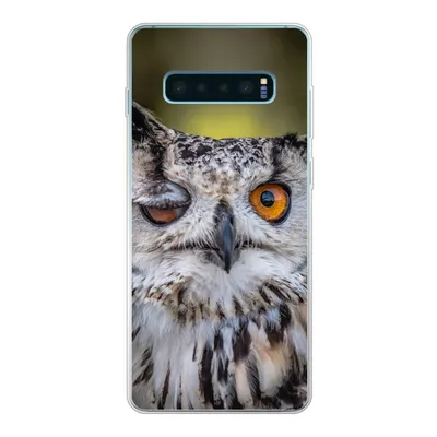 Produktbild von MuchoWow® Handyhülle Schutzhülle Hülle für Samsung Galaxy S10 Lite Eule - Auge - Orange Silikon Softcase Handy Hülle - Schutz