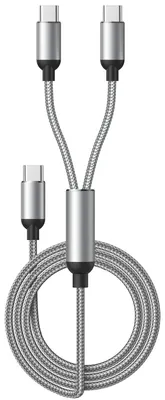 Zdjęcie produktu dla Kabel USB-C, 2 w 1, wielofunkcyjny kabel USB-C, 60W, 3A, szybkie ładowanie PD3.0, [1,2 m], USB-C do