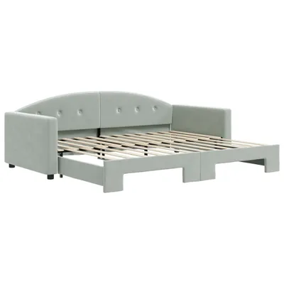 Produktbild von VidaXL 3197301, Sofabett, Grau, Schaum, Metall, Polyester, Holz, 2220 mm, 1000 mm