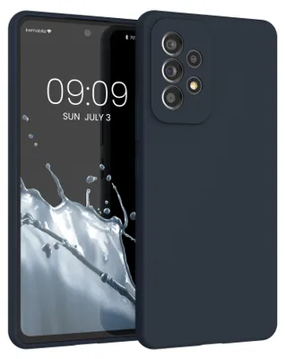 Produktbild von kwmobile Handyhülle für Samsung Galaxy A53 5G Hülle - Case Silikon - Kabelloses Laden - Schutzhülle Cover in Heidelbeerblau