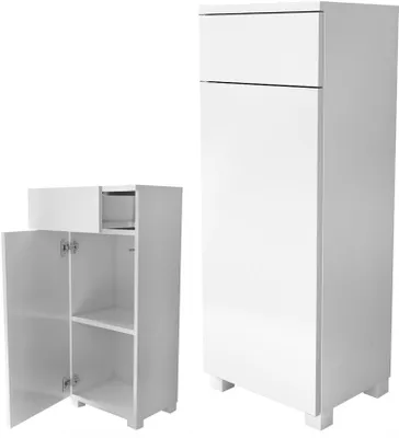Zdjęcie produktu dla KOMODA ŁAZIENKOWA 30 wisząca stojąca biały mat biała matowa 30cm