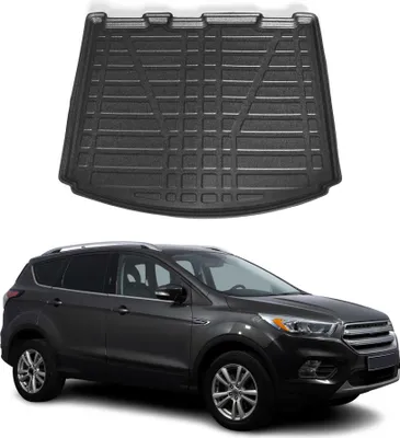 Image de Bac de coffre pour Ford Kuga 2 2012-2024 Caoutchouc TPE noir