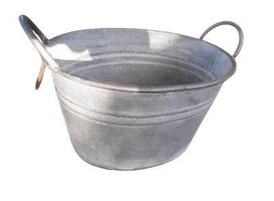 Produktbild von Zinkwanne Pflanztopf Zinkbottich Blumentopf 33 x 25 cm Grau